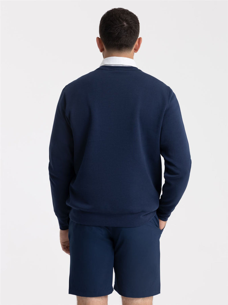 Core-Sweatshirt mit Rundhalsausschnitt, reguläre Passform, Marineblau – SS24