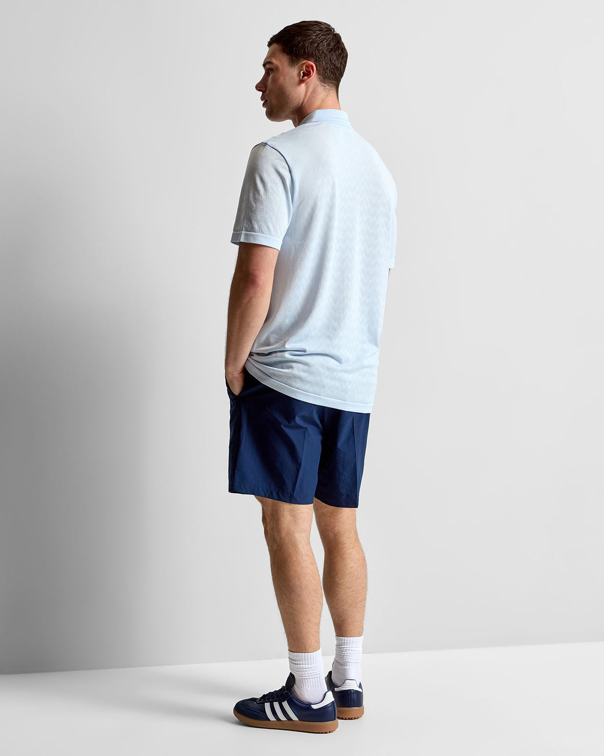 Ultimate365 Seamless Polo Crystal Sky/Dusky Petrol/White