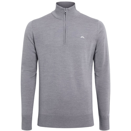 Kian Zipped Golf Sweater Grey Melange - 2025