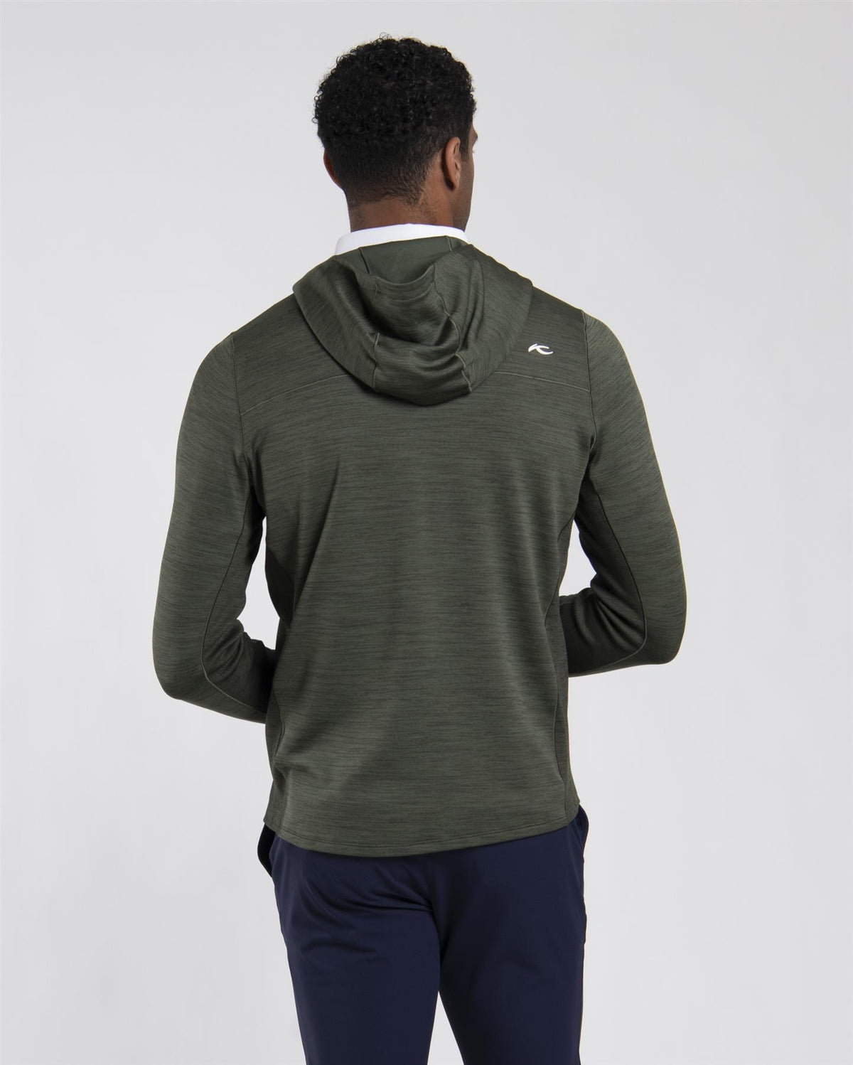 Liam Hooded Half-Zip Green Slate