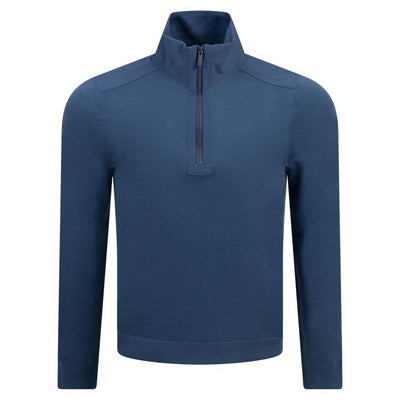 Bart Quarter Zip Sweater Medium Blue
