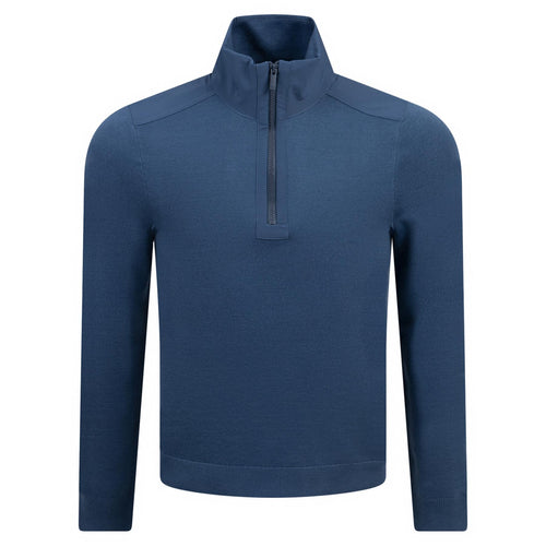 Bart Quarter Zip Sweater Medium Blue