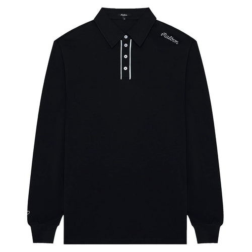 x Jesper Parnevik LS Cotton Pique Polo Black