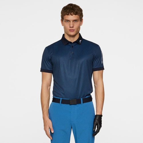 Tour Tech Print Polo Shadow Bridge Navy