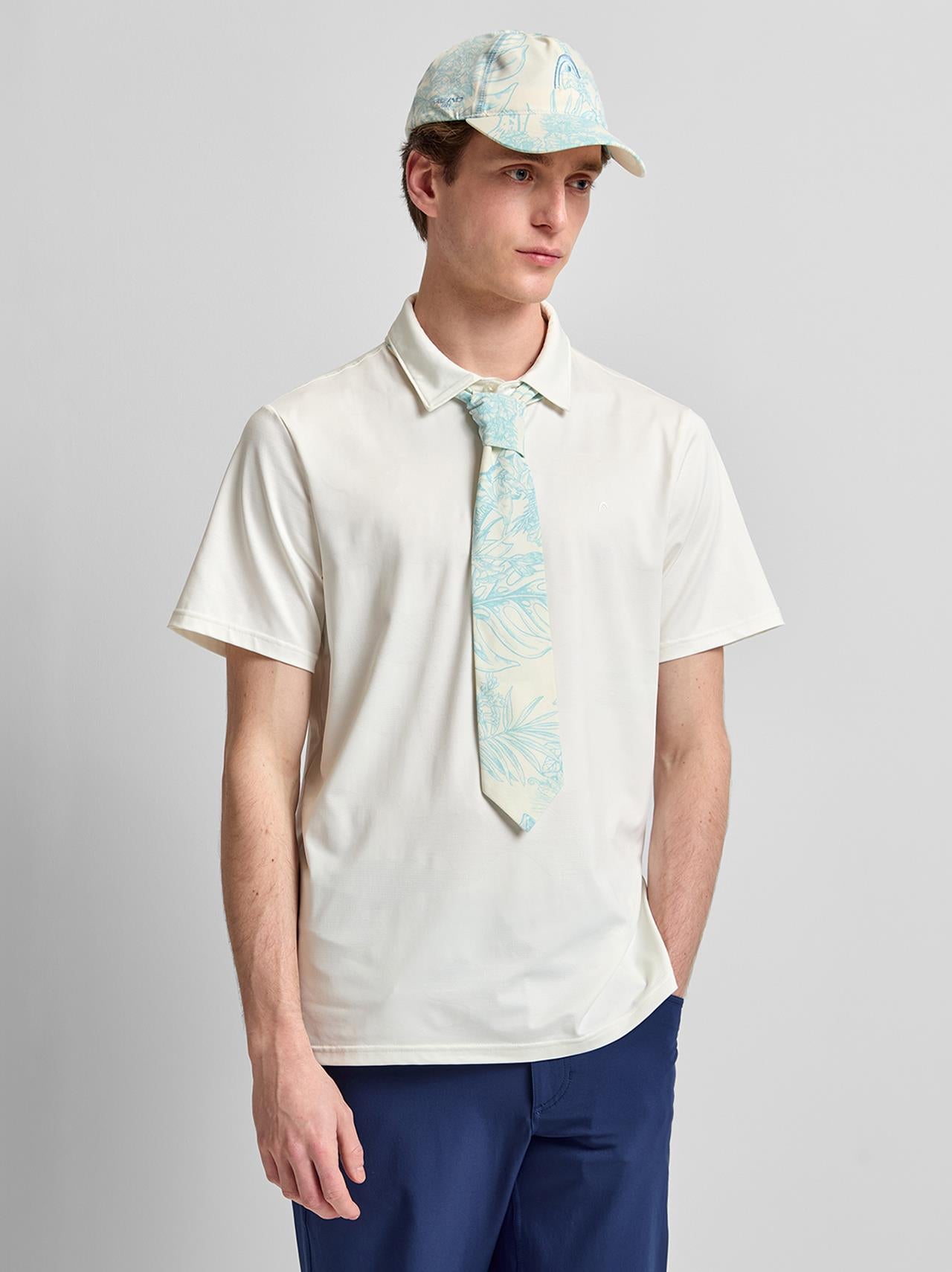 Necktie Blue Botanical