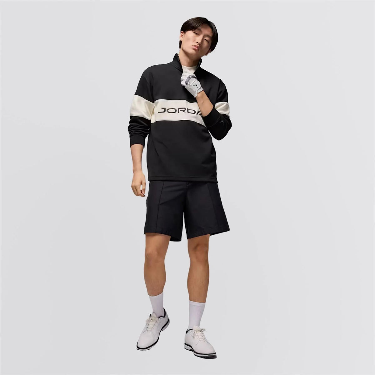 Jordan Dri-FIT Golf Half Zip Mid Layer Black/Sail/Dark Shadow