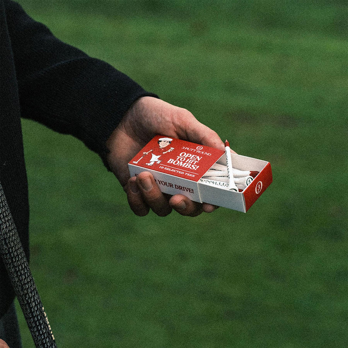 Golf Tee Match Box Red