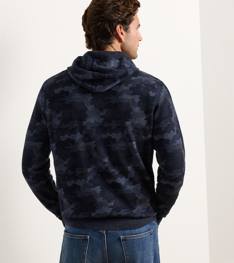 Reversible Camo Popover Hoodie Midnight Navy