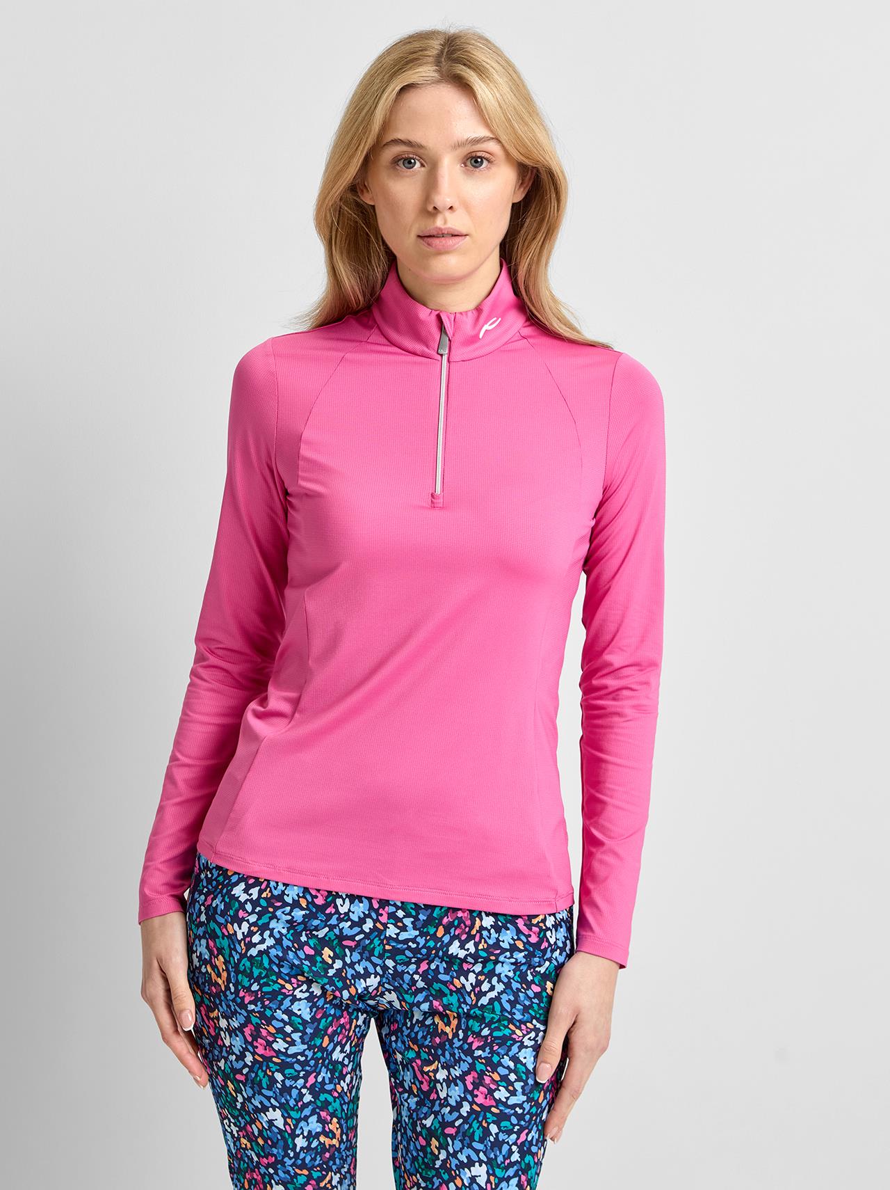 Collagen Half Zip Mid Layer Peony