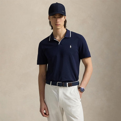 RLX Tailored Fit Stretch Cotton Polo Refined Navy/Ceramic White