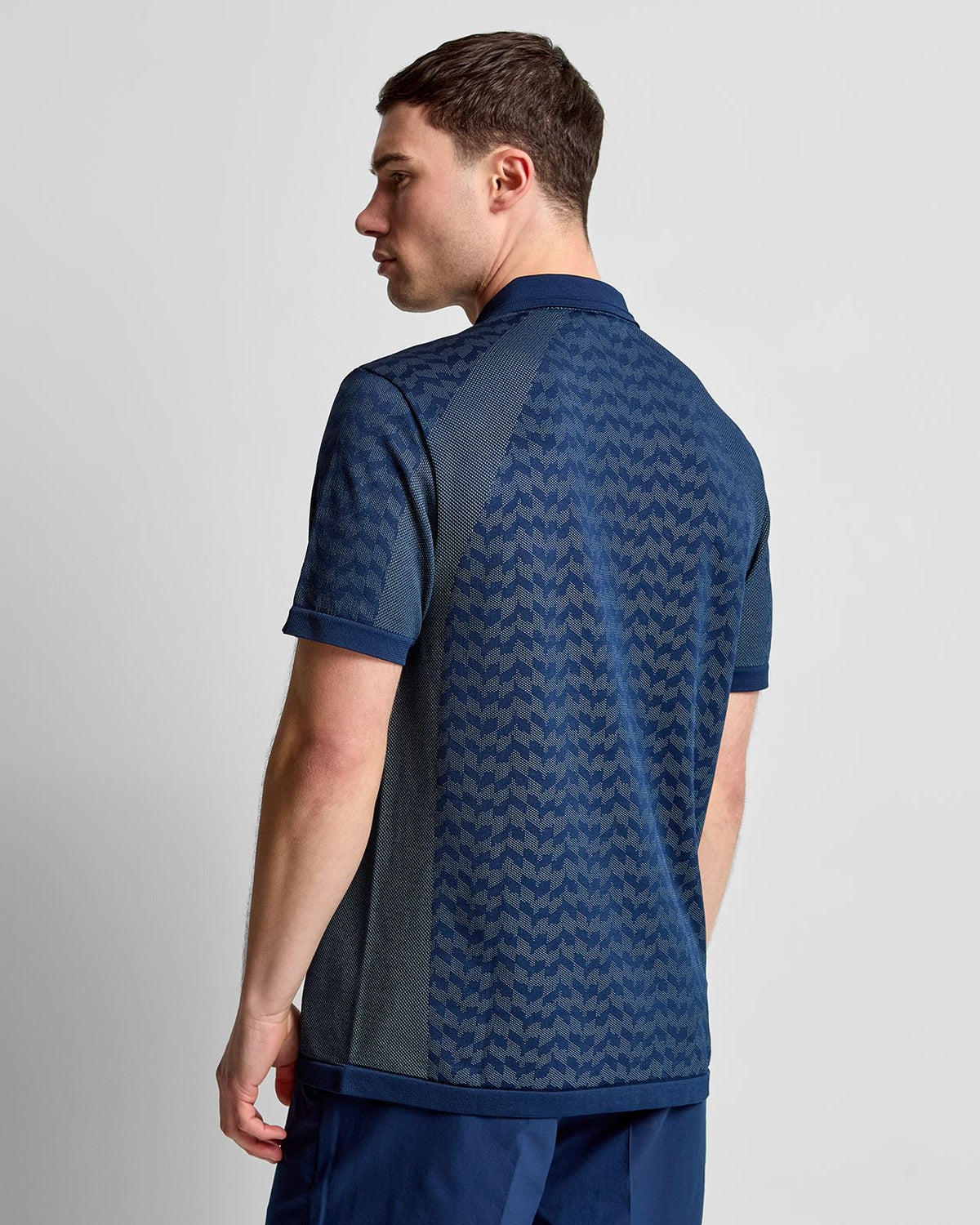 Ultimate365 Seamless Polo Collegiate Navy/White/Wonder Sage