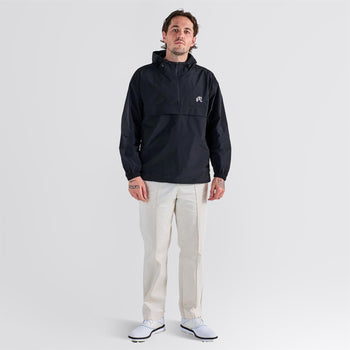 Malbon Golf Evergreen Nylon Anorak Black | TRENDYGOLF UK
