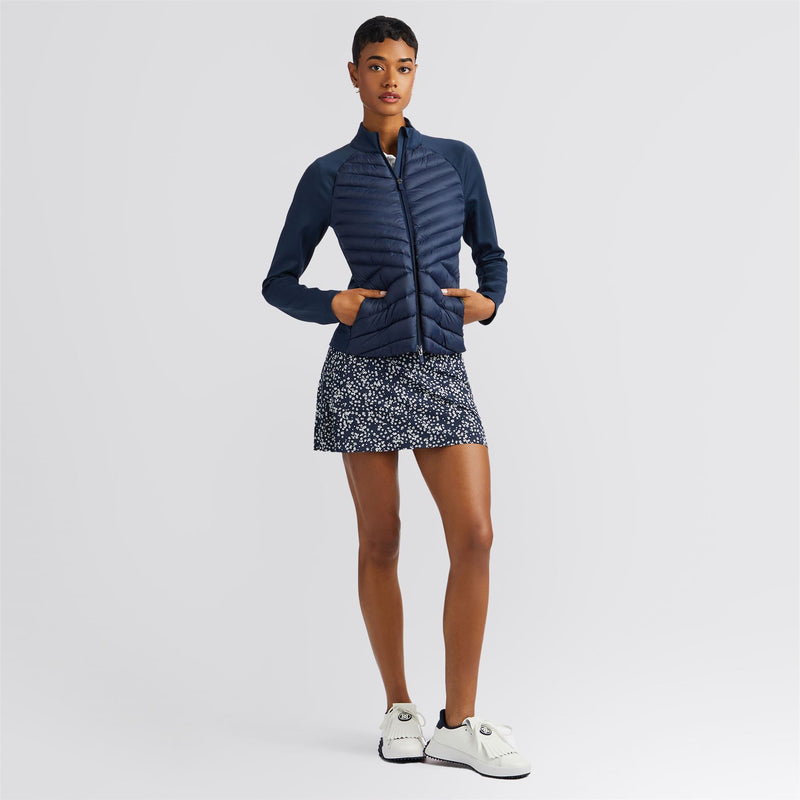 Quilted Nylon Interlock Hybrid Jacket Twilight