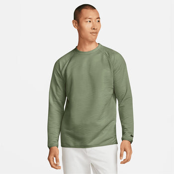 Dri-FIT Tour Crew Neck Quilted Sweatshirt Oil Green