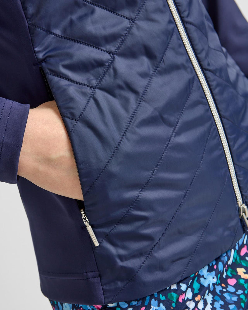 Retention Hooded Hybrid Jacket Atlanta Blue