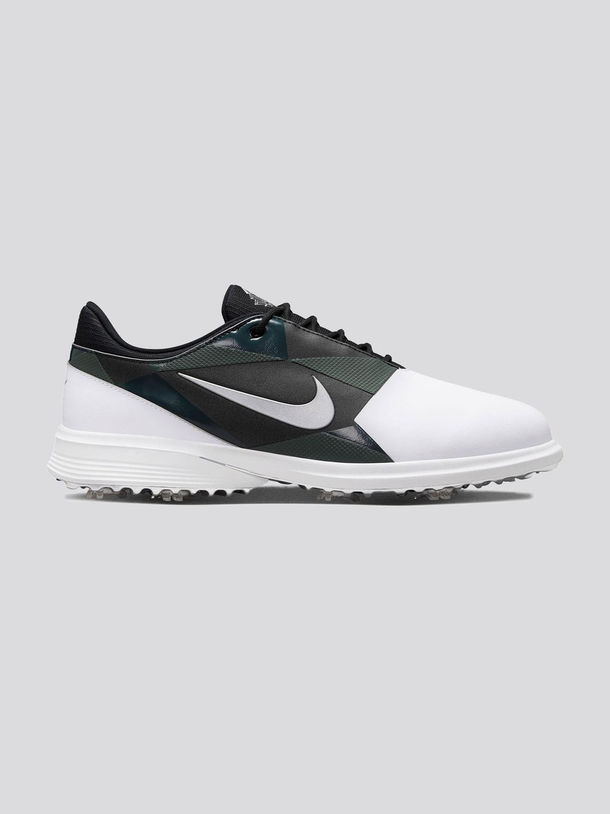 Nike Victory Tour 4 NRG OC26 spiked golf shoe in White/Black/Metallic Silver - main product view