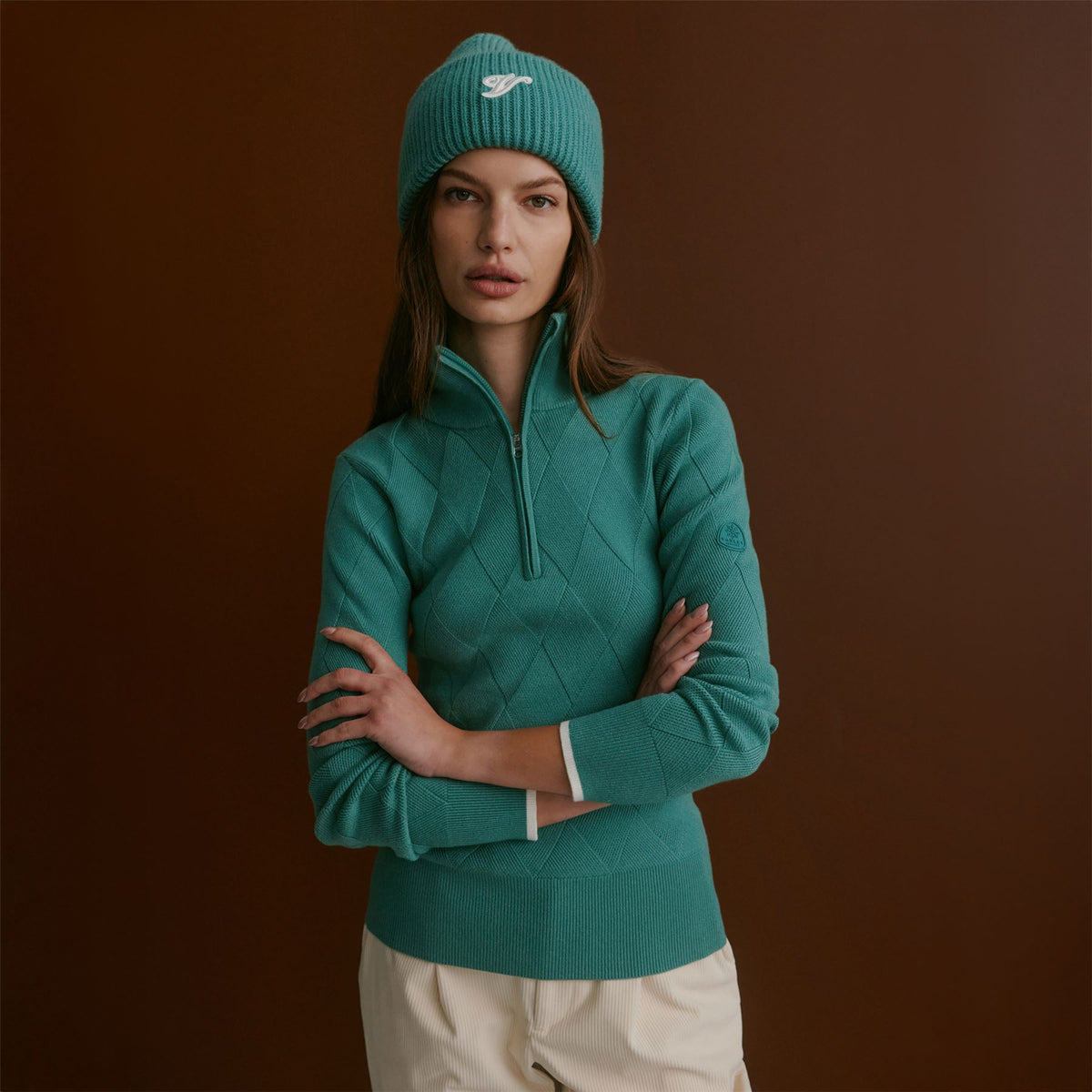 Lawson Half Zip Knit Deep Sea