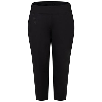 Womens Multi Pocket Mid Rise Cropped Golf Trousers Black - SS24
