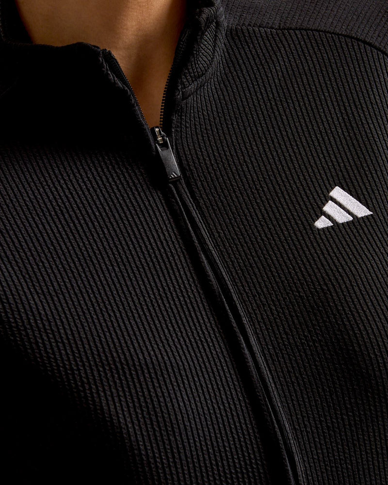 Performance Texture Full Zip Jacket Black