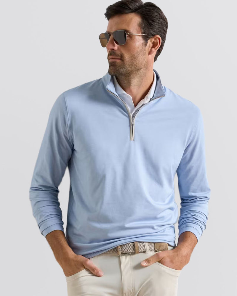 Albatross Cotton-Blend Pique Quarter-Zip Mid Layer