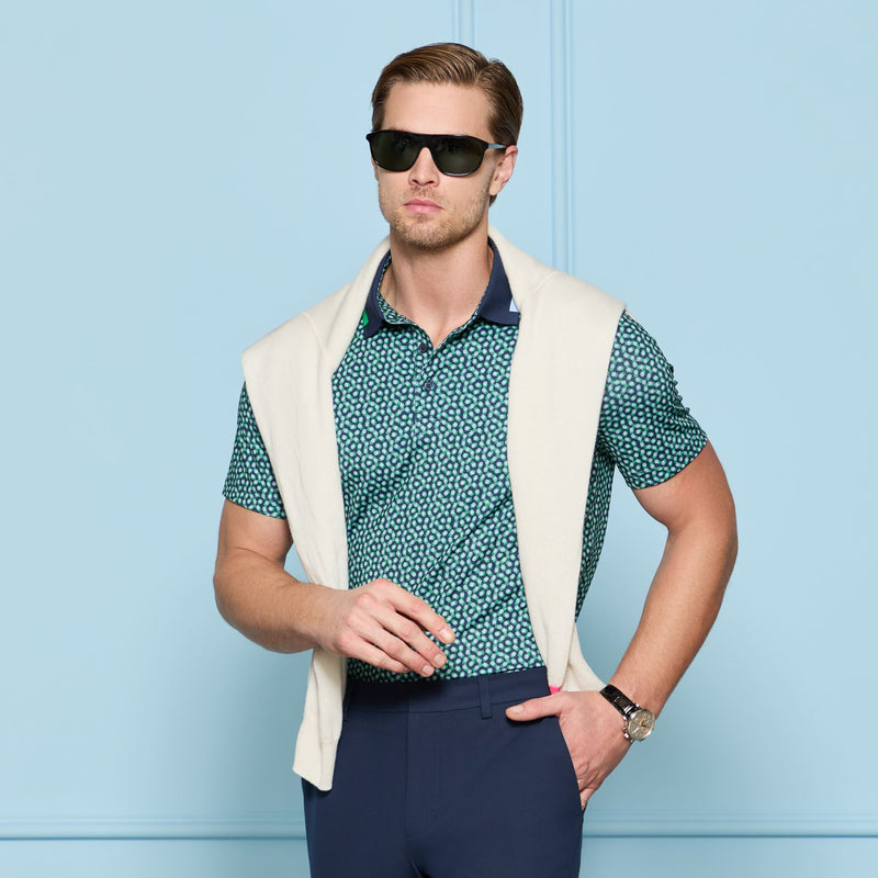 3/G's Tech Jersey Polo Twilight/Clover
