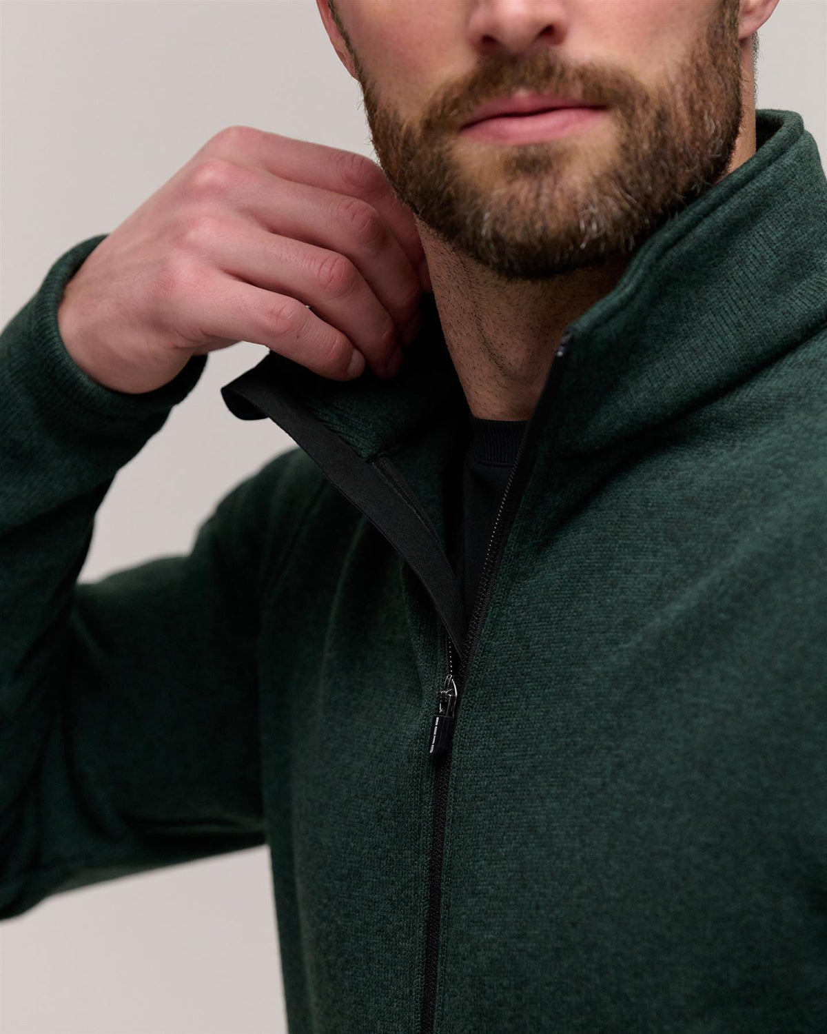 Maier Sweater Knit Fleece Jacket Night Forest Heather