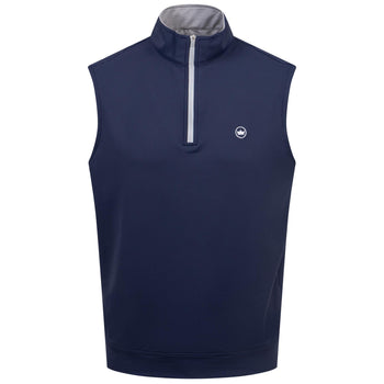 Galway Stretch Loop Ty Quarter Zip Vest Navy
