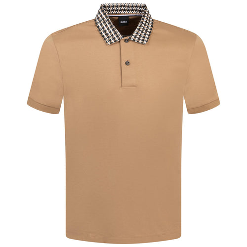 Parlay 180 Jersey-Baumwoll-Poloshirt mit normaler Passform, Mittelbeige – AW23