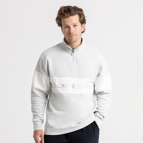 Jordan Dri-FIT Golf Half Zip Mid Layer Light Silver/Sail