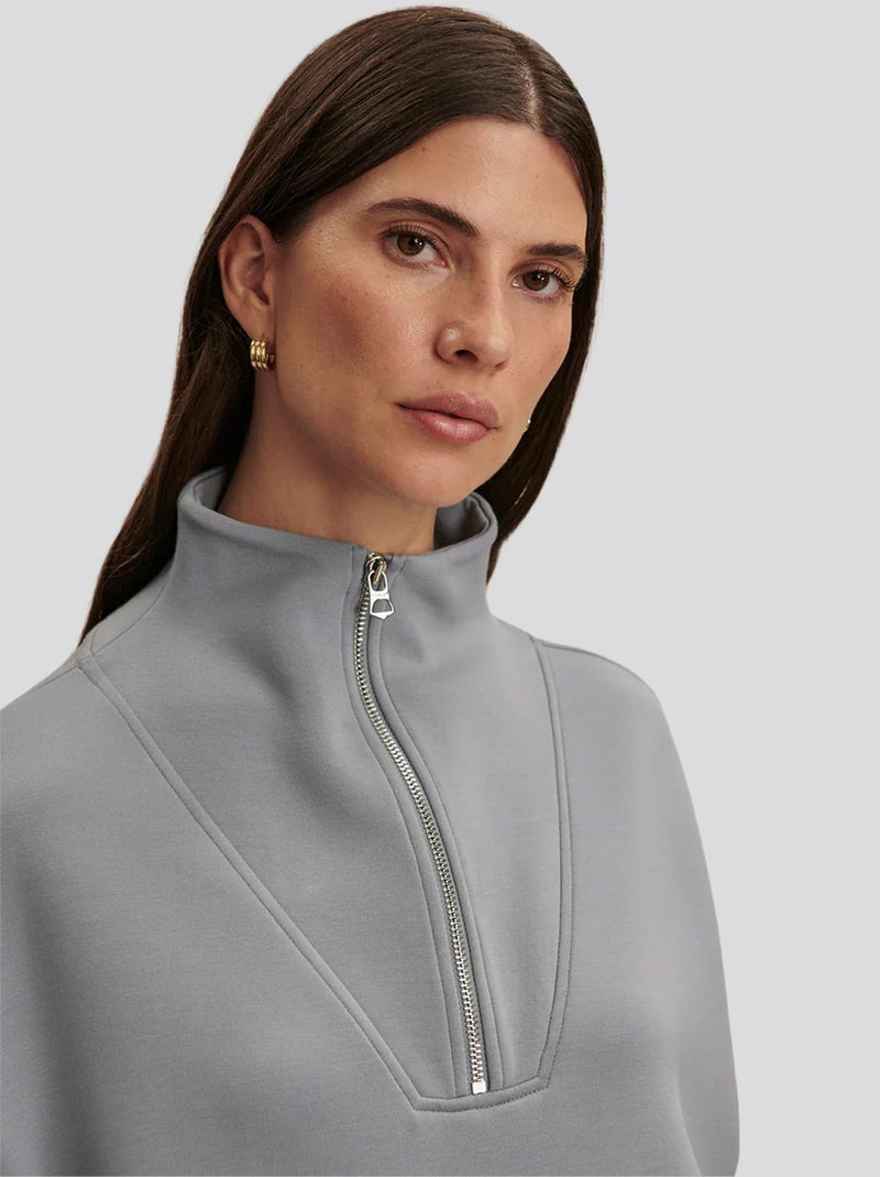 Hawley Half Zip Sweat Wind Blue