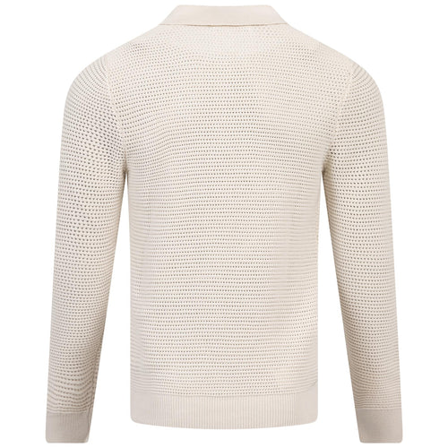 Cotton Mesh LS Polo Birch - AW24