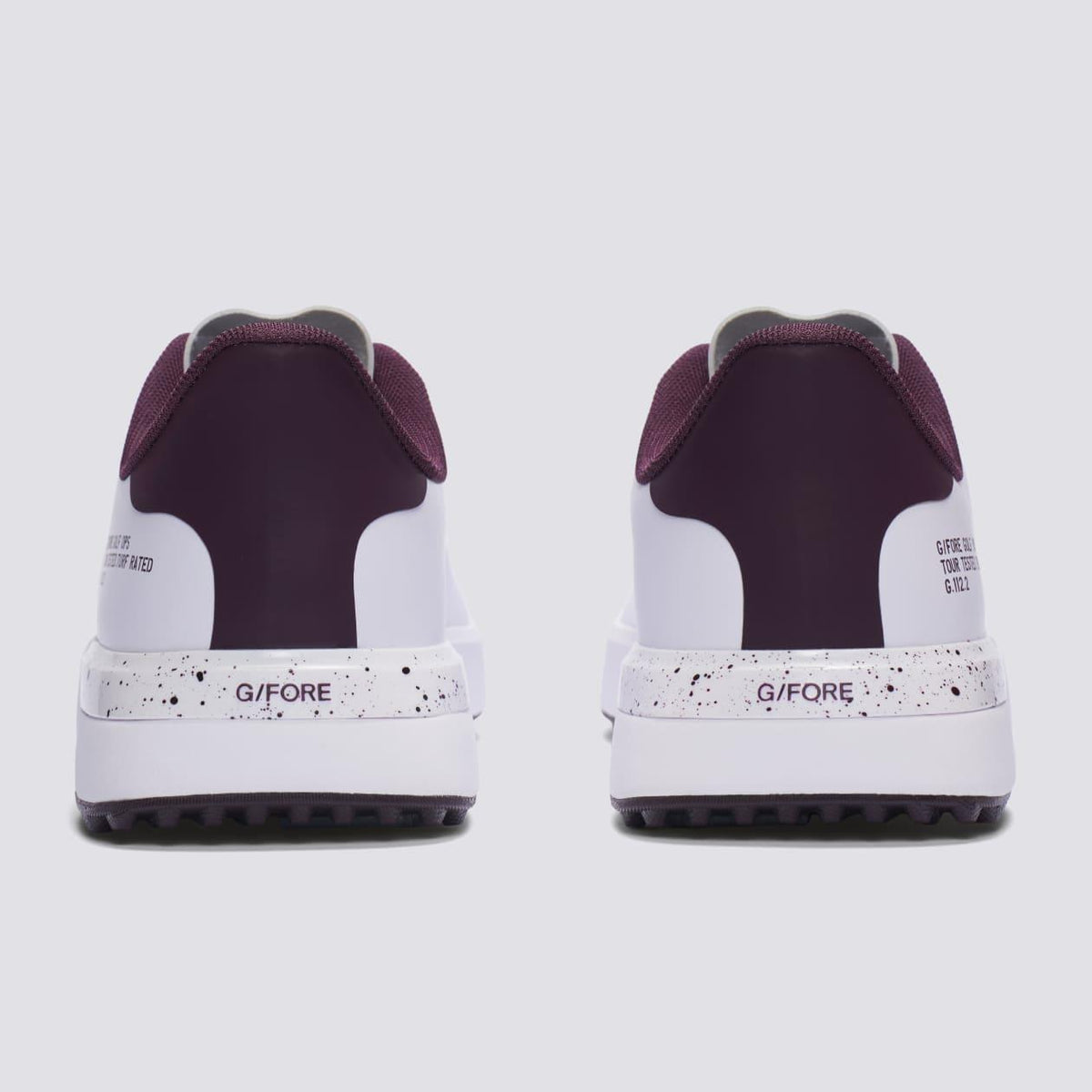 G.112 Spikeless Golf Shoes Snow/Dark Plum