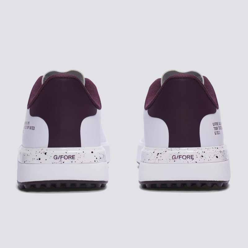 G.112 Spikeless Golf Shoes Snow/Dark Plum