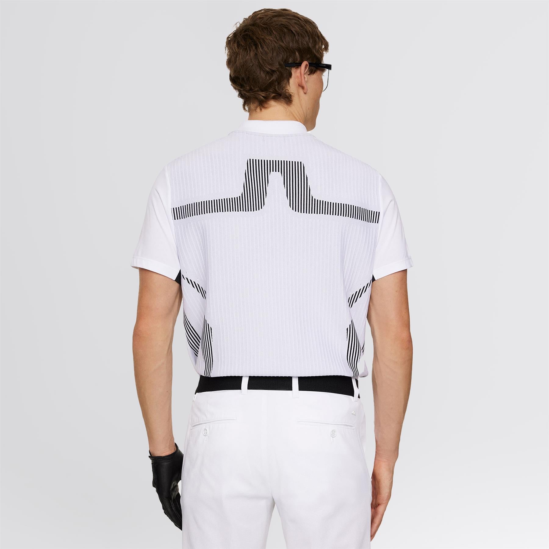 e*i様 *p(R)ojectR® Knit Polo Shirt J.Lindeberg Aleks Hybrid Knit Polo White | TRENDYGOLF UK