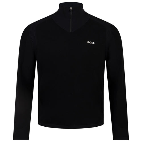 Zilnar Quarter Zip Regular Fit Mid Layer Schwarz – W23