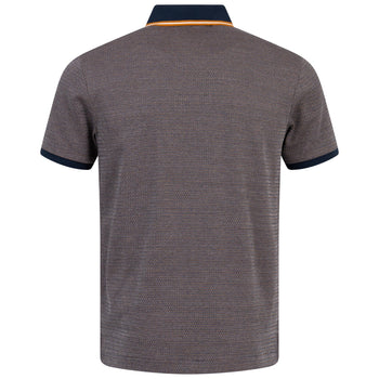 Tipped Jaquard Polo Dark Sapphire