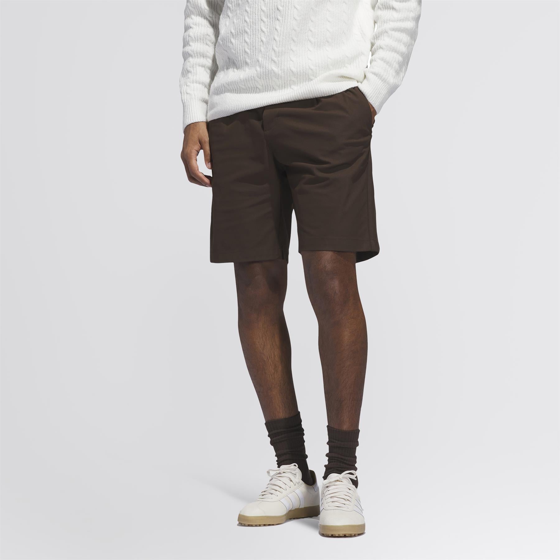 Twistknit Pleated Shorts Dark Brown