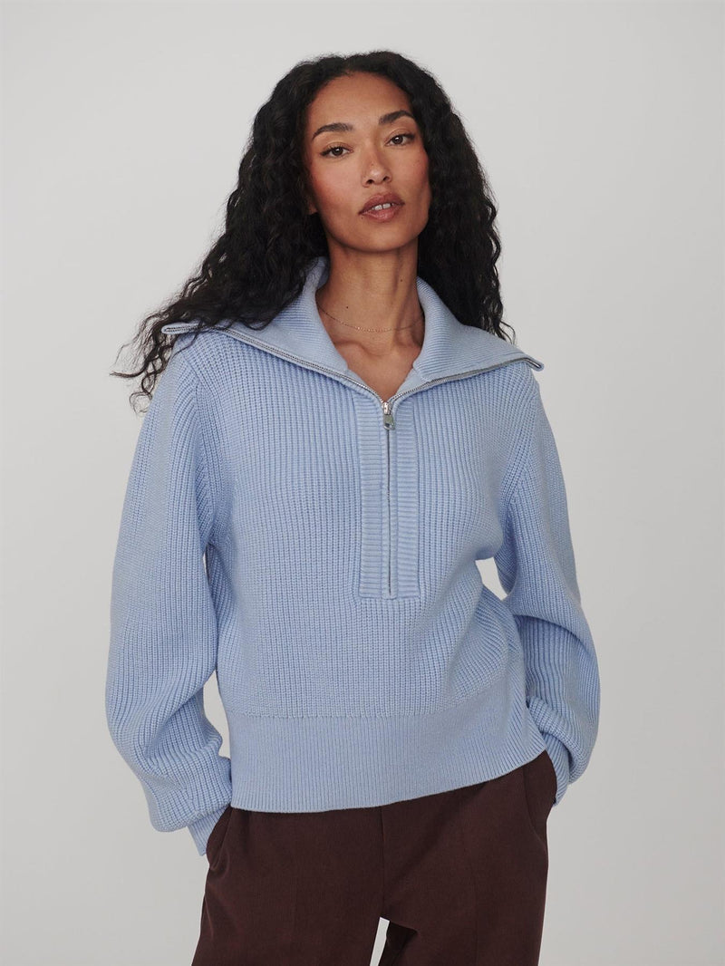 Maura Half Zip Knit Kentucky Blue