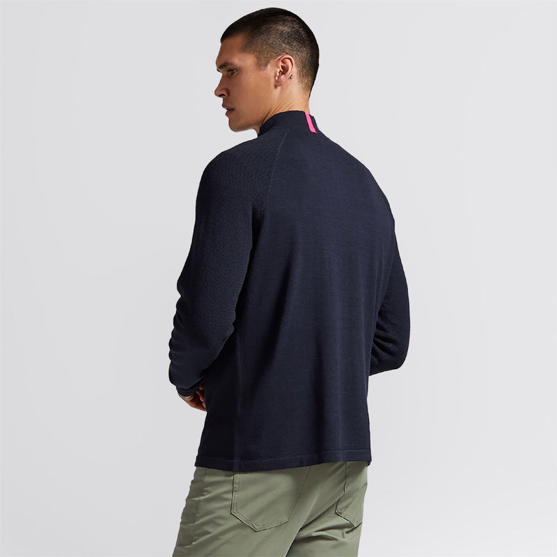 Merino Wool Blend Raglan Quarter Zip Mid Layer