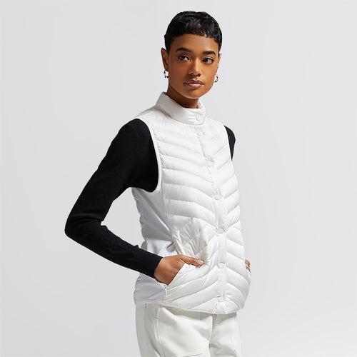 Down Quilted Taffeta Tech Gilet Snow