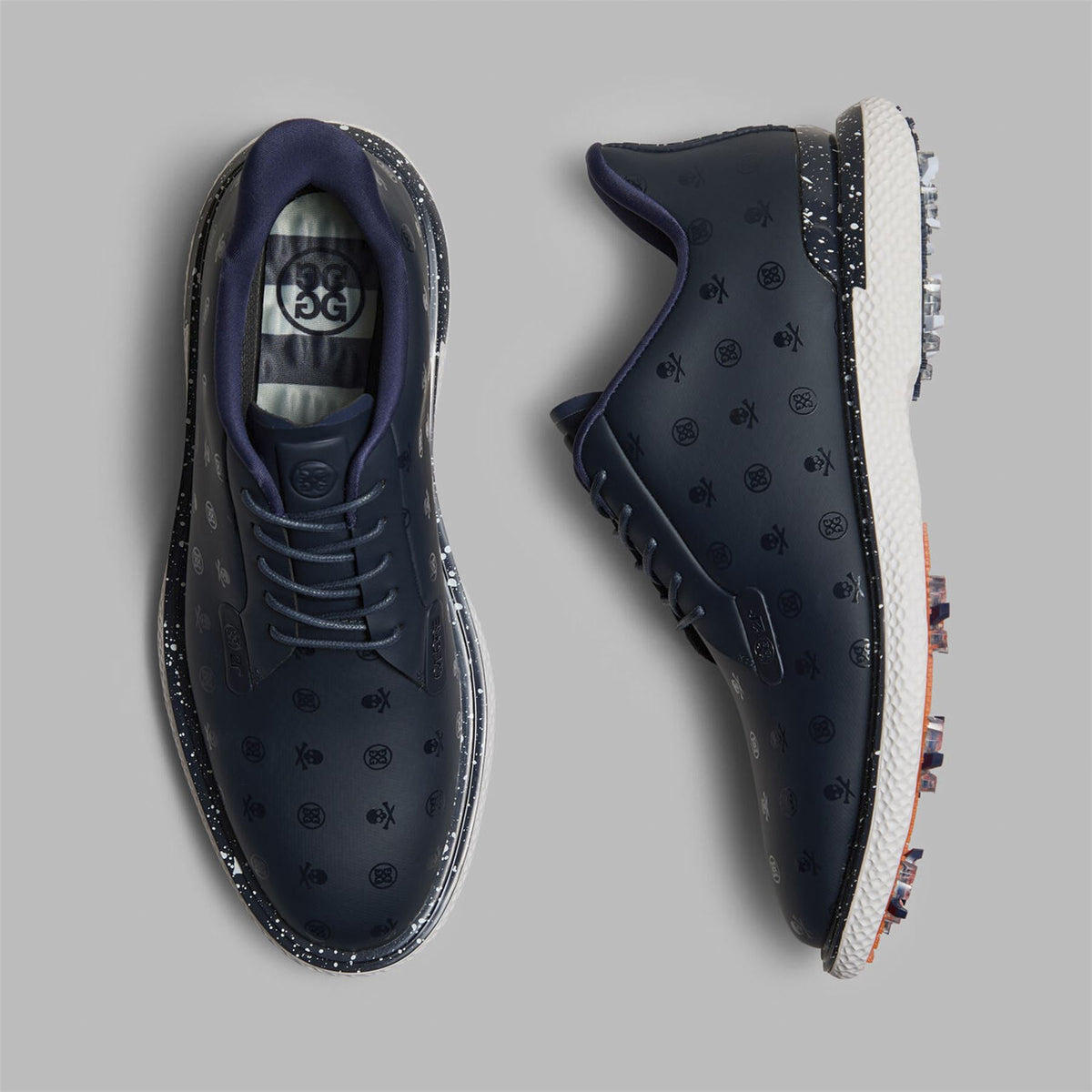Gallivan2R G/LOCK Printed Skull & Tees Speckled Spiked Golf Shoe Twilight