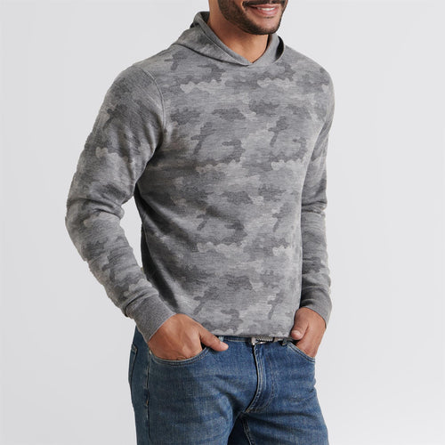 Reversible Camo Popover Hoodie Gale Grey