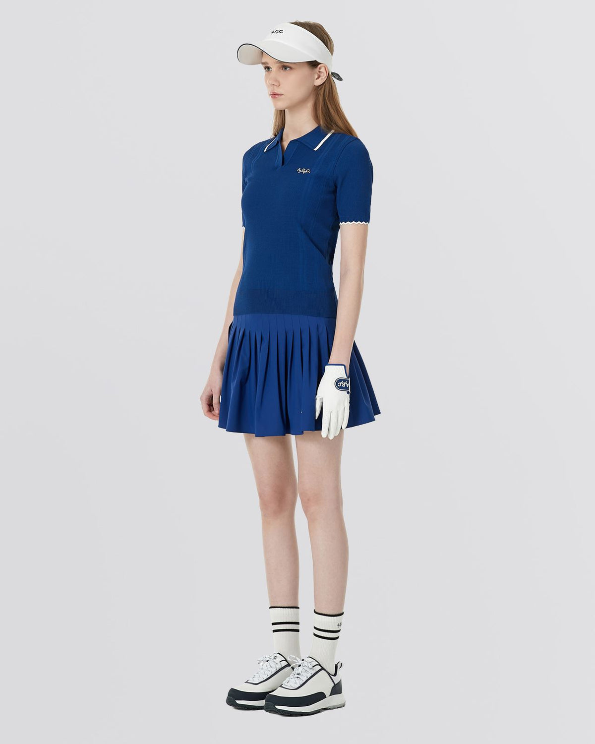 Elodie SS Sweater Polo Blue