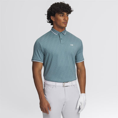 Playoff Sport Jacquard Polo Jasper Blue/White/Serpentine