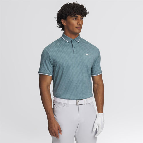 Playoff Sport Jacquard Polo Jasper Blue/White/Serpentine