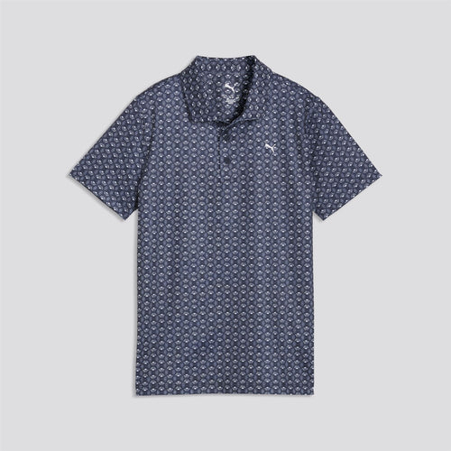 Boys Mattr Scallop Polo Shirt Deep Navy/White Gloe