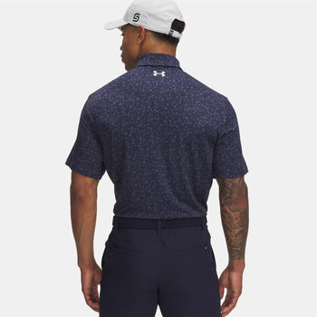 Playoff 3.0 Printed Polo Midnight Navy/Halo Grey