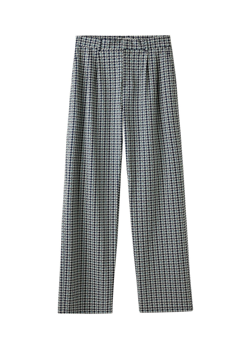 Elevate Trousers Navy Houndstooth