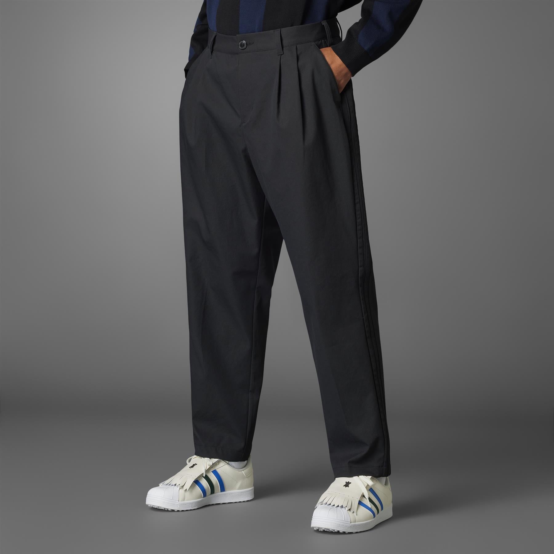 お気にいる Links Rolling adidas Chino UK TRENDYGOLF | Black Trousers メンズウェア