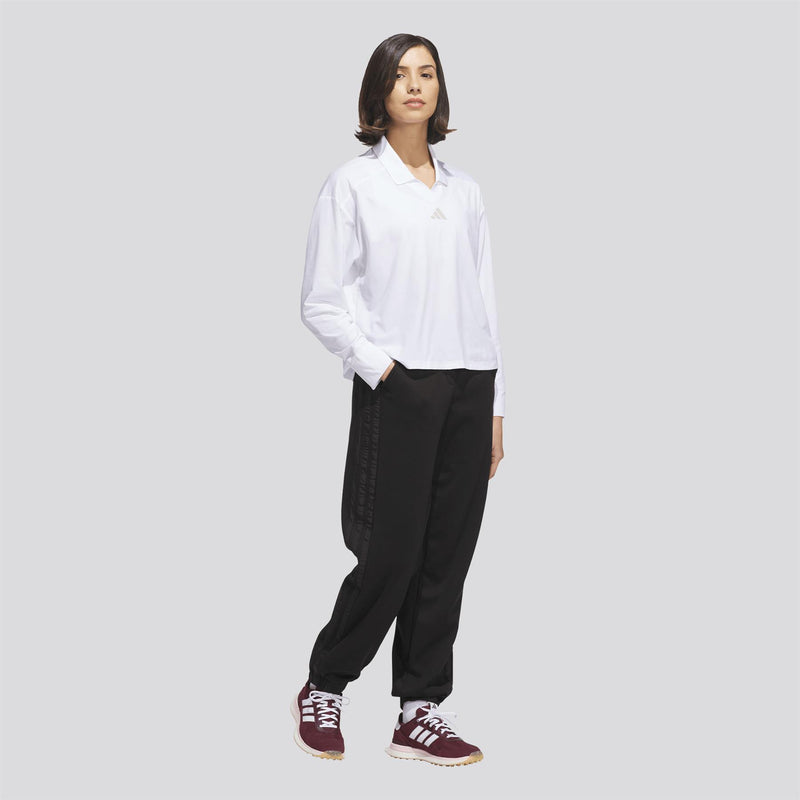 Beyond The Course Twistknit Loose Polo Shirt White